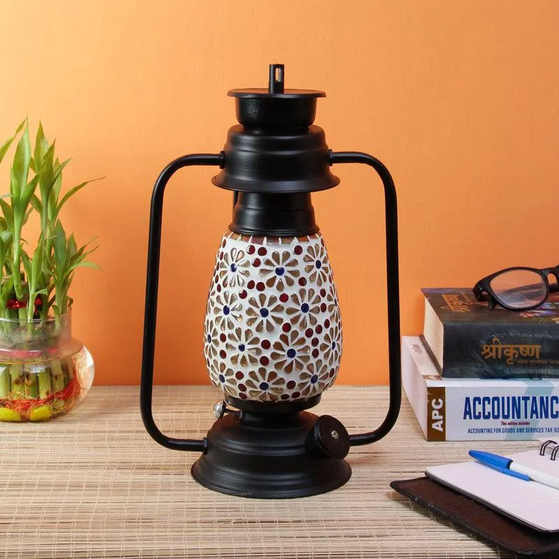 Admya Mosaic Lantern Iron Table Lamp media 3