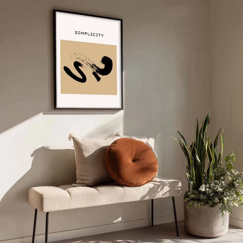 Abstract Calm Canvas Wall Painting With Black Frame media 4