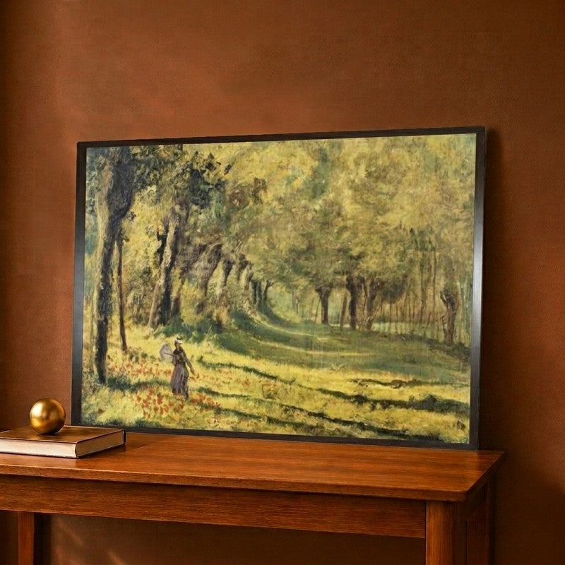 Woman in the Forest Canvas Wall Painting - 18 x 12 Inches