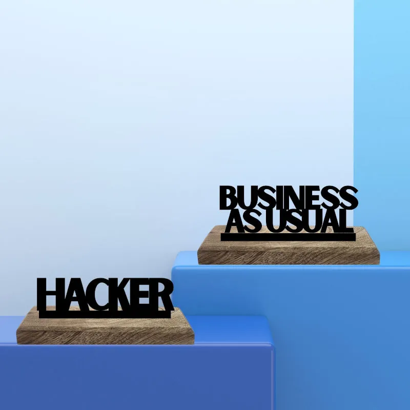 BizTech Blend Typography Showpiece - Set Of Two media 1