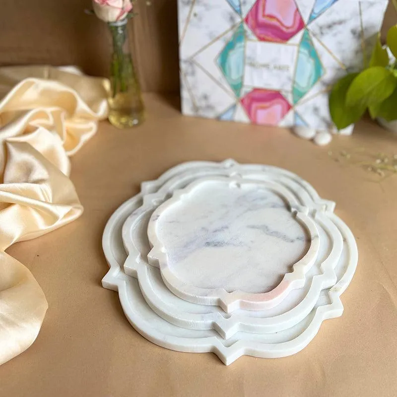 Marbre Floral Marble Platter - Set of Three media 3