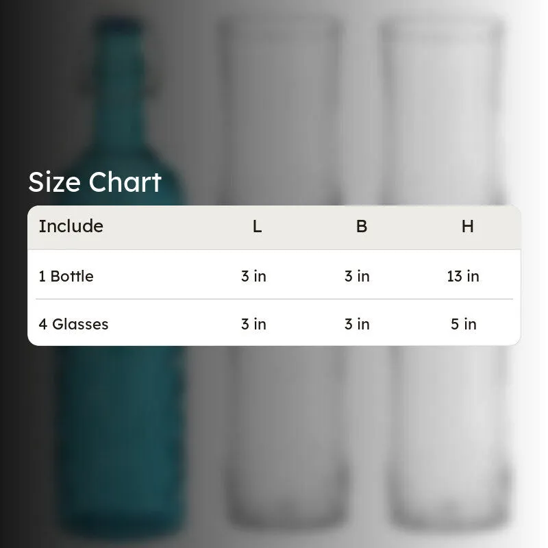 Zayden 1000 mL Water Bottle With 300 mL Glasses - Five Piece Set media 8