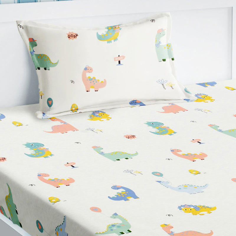 Jurassic Nights Kids Cotton Bedsheet - 210 TC media 4