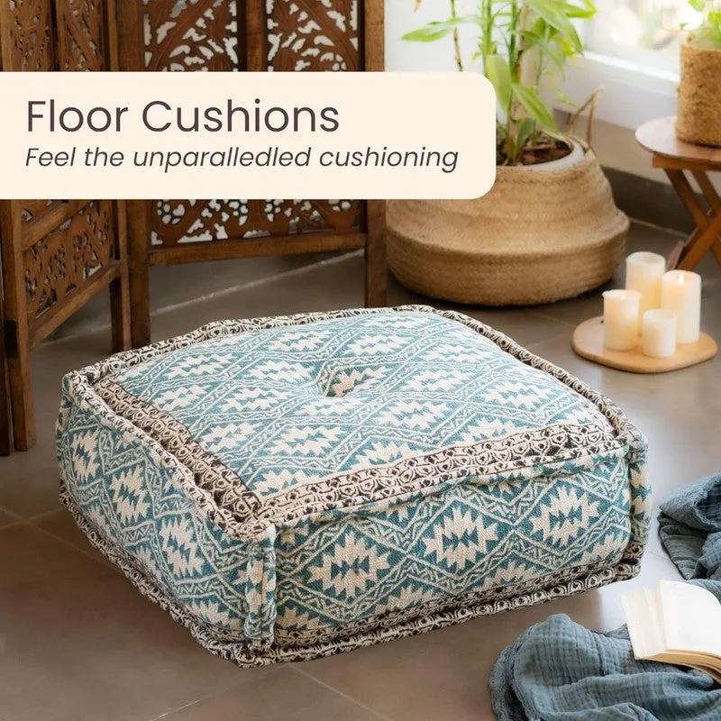 Hand Block Print Floor Cushion media 5
