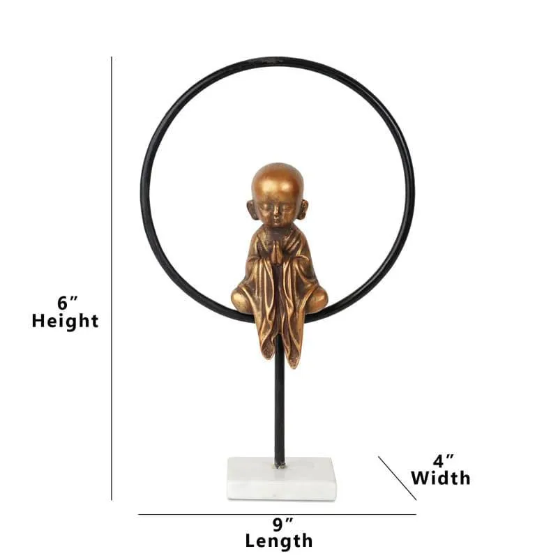Praying Young Buddha Showpiece media 6