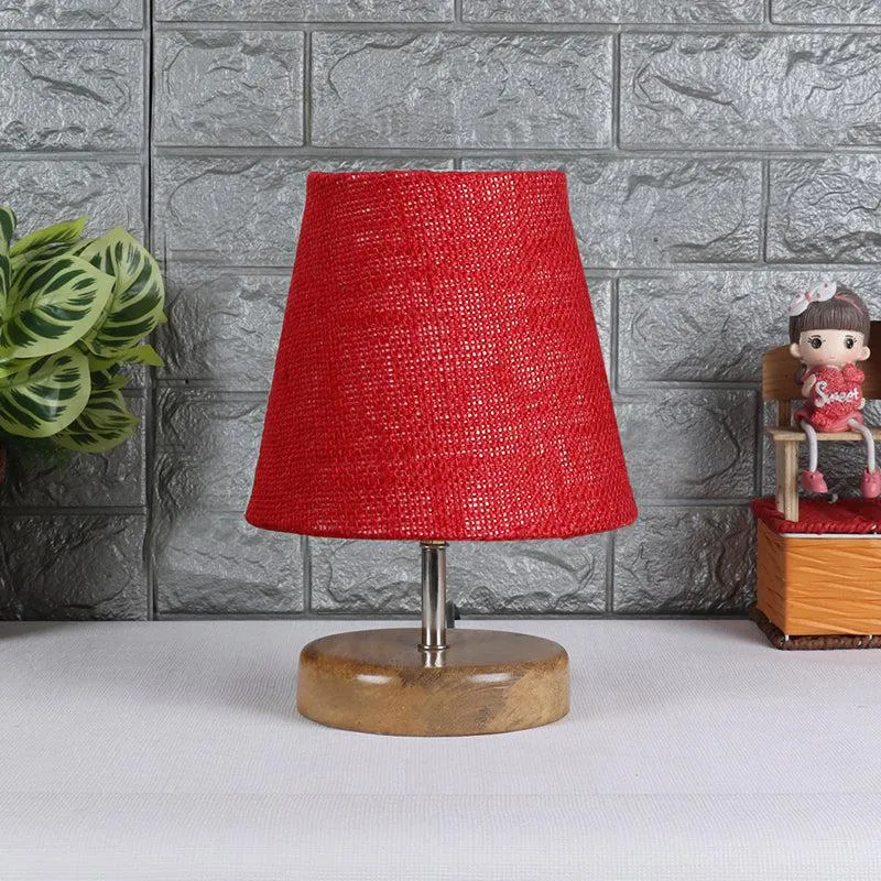 Petricho Jute Table Lamp - Maroon,Brown media 3