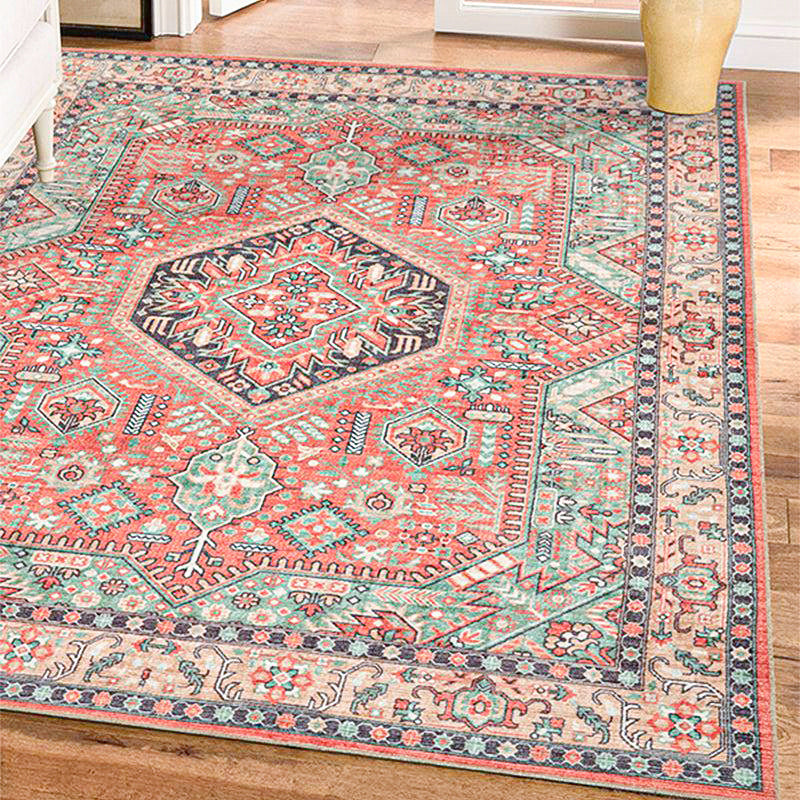 Noah Ethnic Polyester Carpet - Red media 4