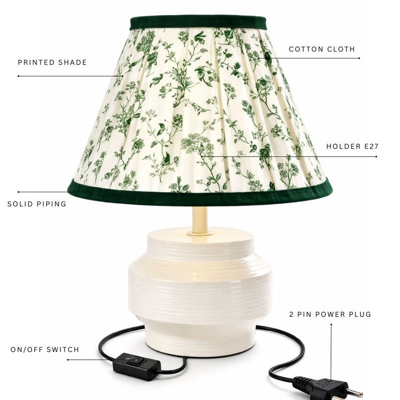 Sienna Accent Fabric Table Lamp - Green media 5