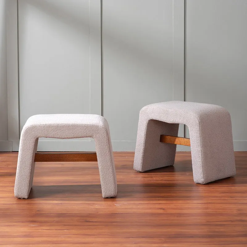 Hearth Fabric Stools (Beige) - Set of Two media 1