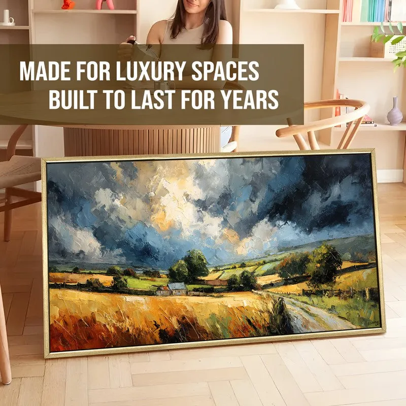 Golden Fields Canvas Wall Painting With Frame media 5