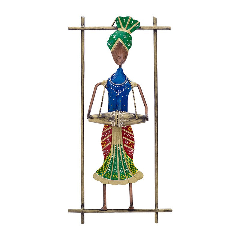 Dholak Man Handcrafted Metal Wall Accent media 2
