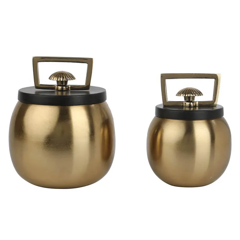 Jarrah Storage Jar (Gold) - Set Of Two media 5