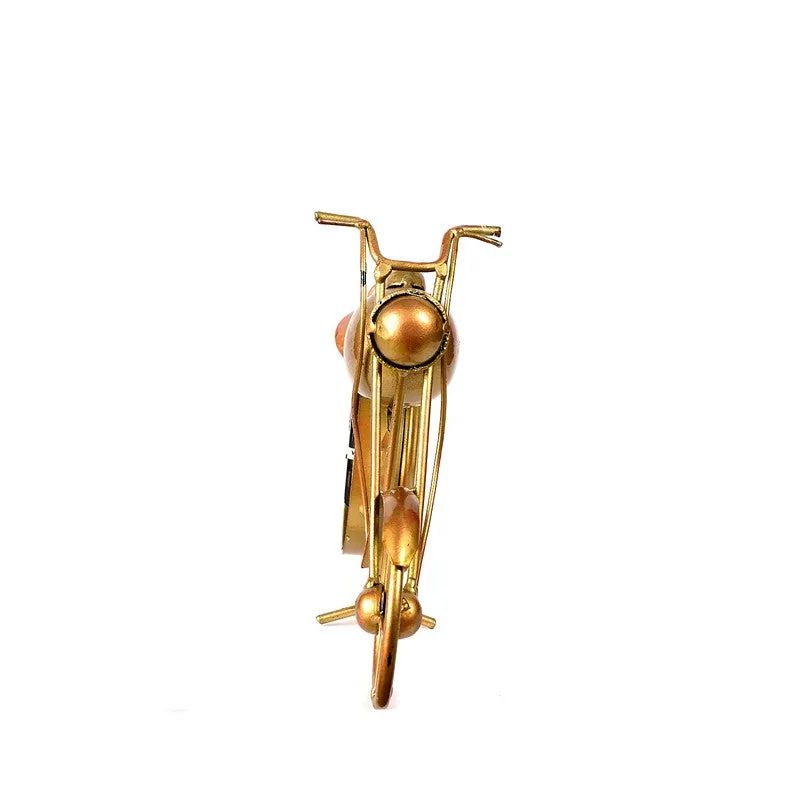 Artistic Bike Theme Accent Metal Table Clock media 6