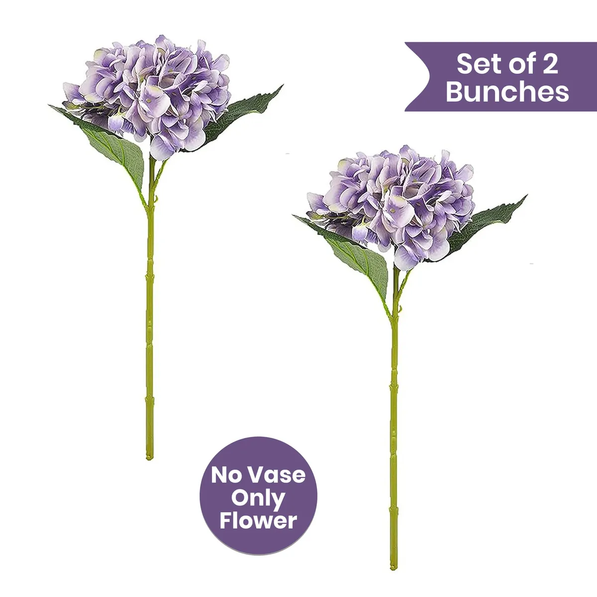 Hydrangea Artificial Flower - Set Of Two media 3