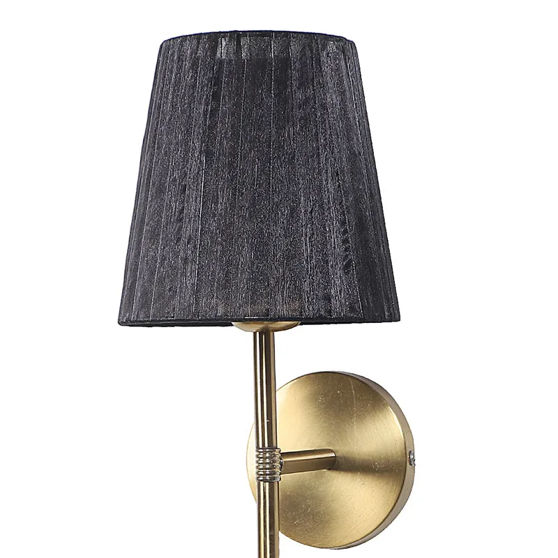 Enida Iron Wall Lamp with Fabric Shade media 8