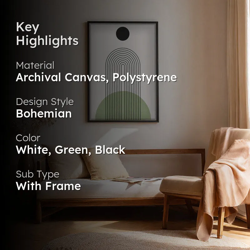 Quiet Horizon Canvas Wall Painting With Black Frame media 2