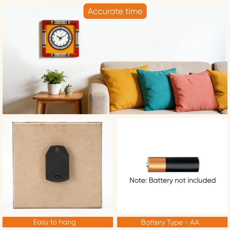 Dosera Warli Wooden Wall Clock media 7