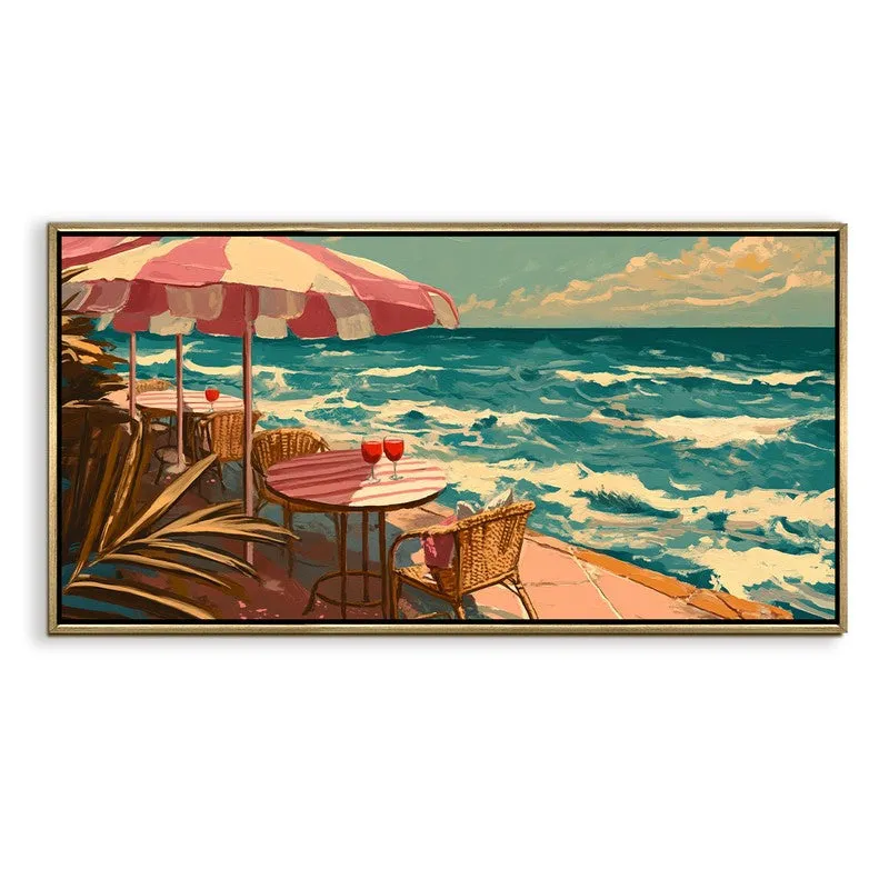 Coastal Canvas Wall Painting With Frame media 3