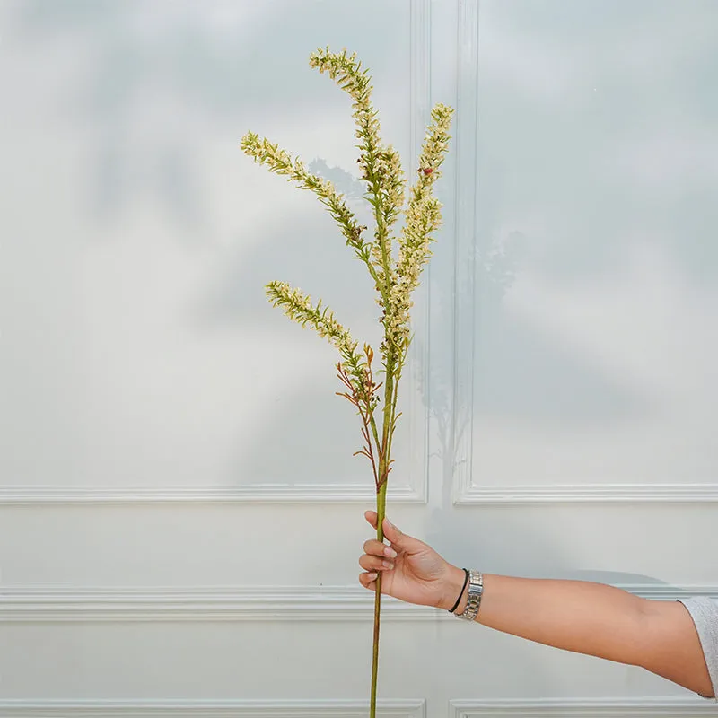 Faux Autumn Amaranthus Millet Grass Flower Stick (White) - 35 CM media 1