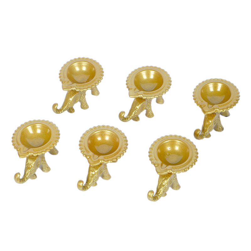 Elephant Iron Diyas - Set Of Six media 3