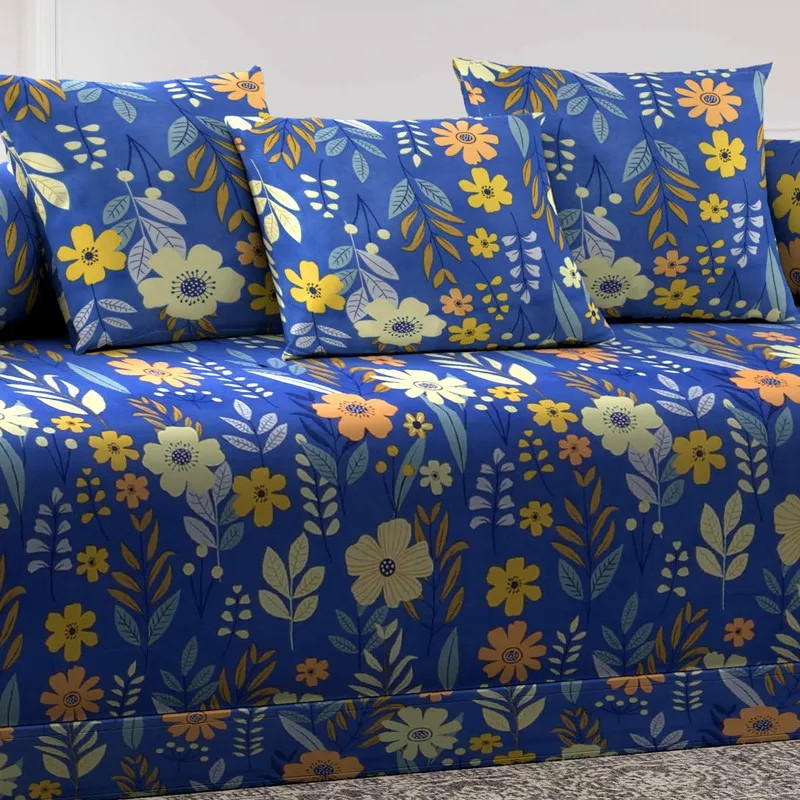 Rosellea Printed Diwan Set - Six Piece Set media 4