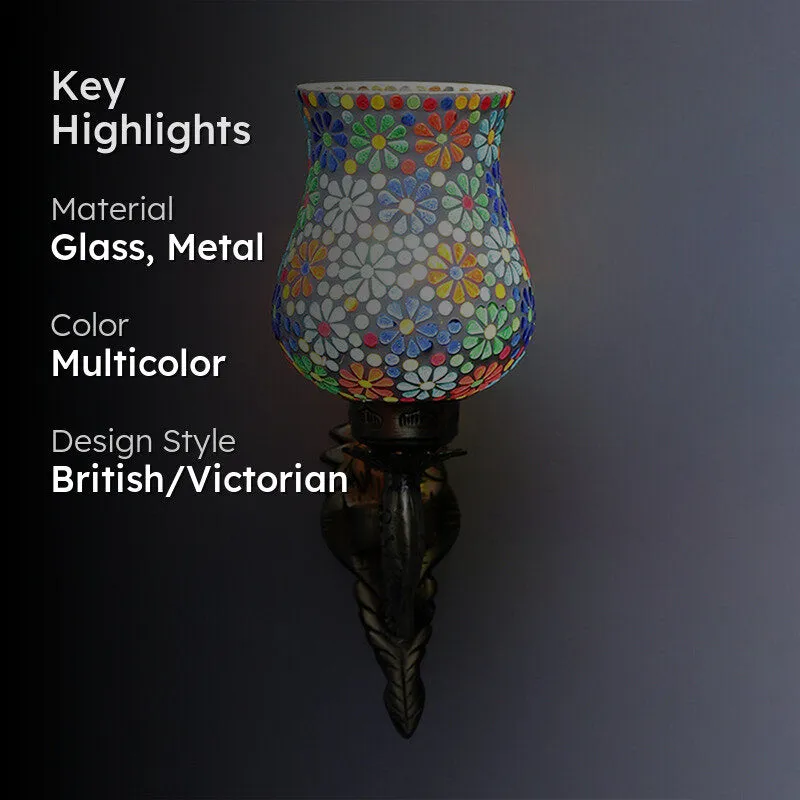 Zava Ziada Mosaic Glass & Metal Wall Lamp media 2