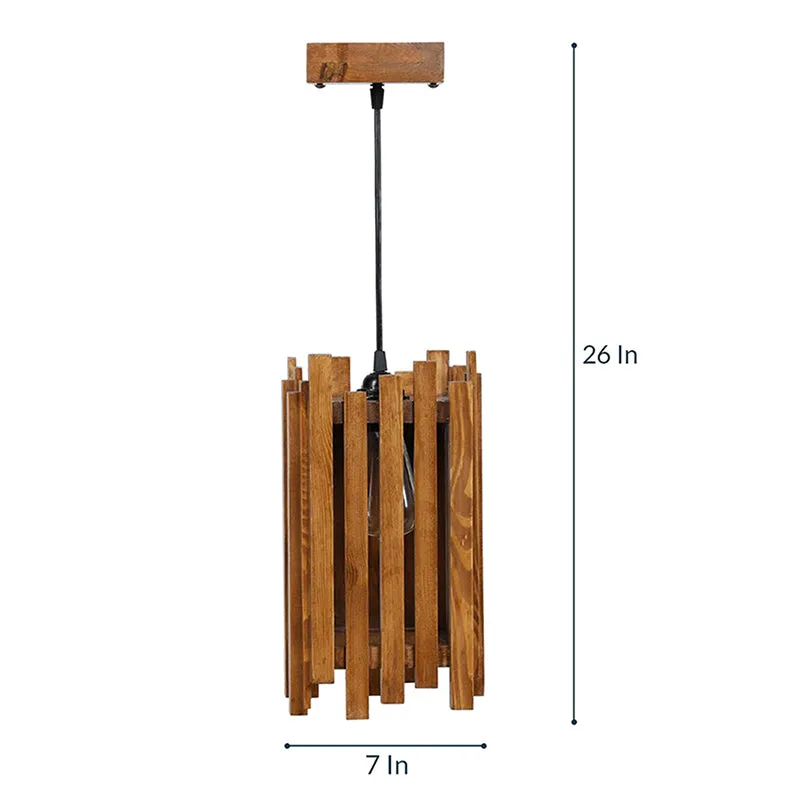 Kasai Single Wooden Ceiling Lamp media 6
