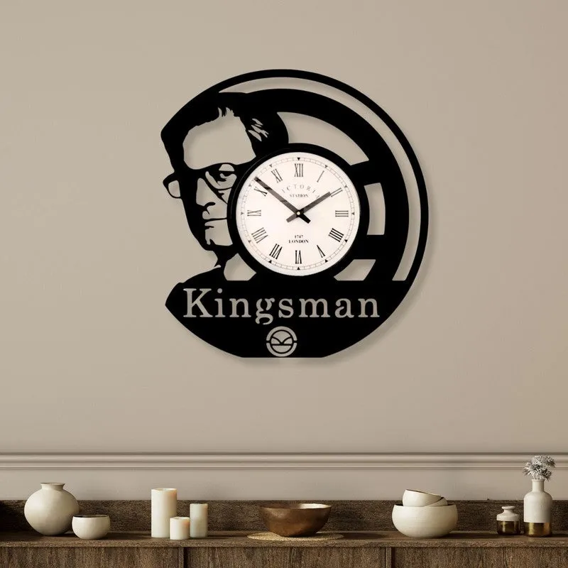 Kingsman Steel Analog Wall Clock - Black media 1