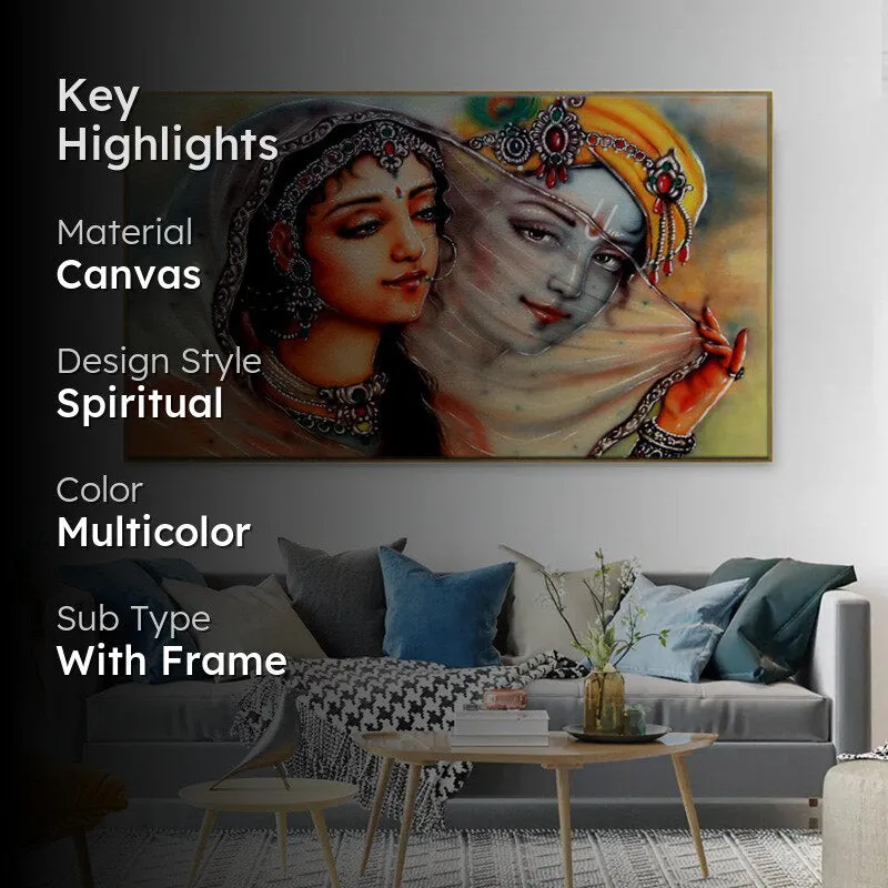 Krishna Meerabai Canvas Wall Painting media 2
