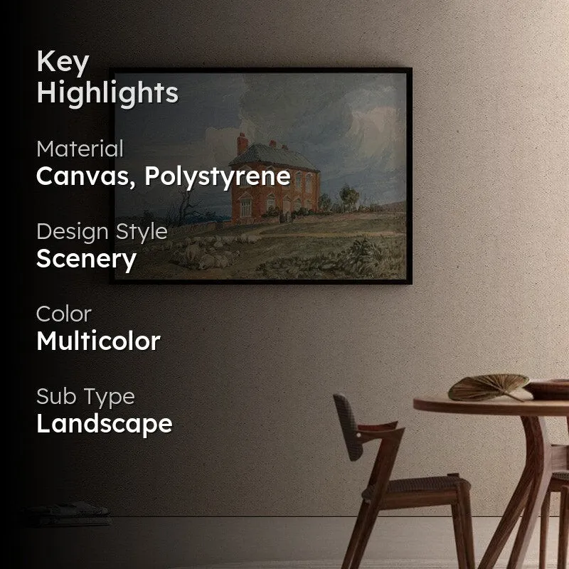 Irmingland Hall Canvas Wall Painting - Black Frame media 2