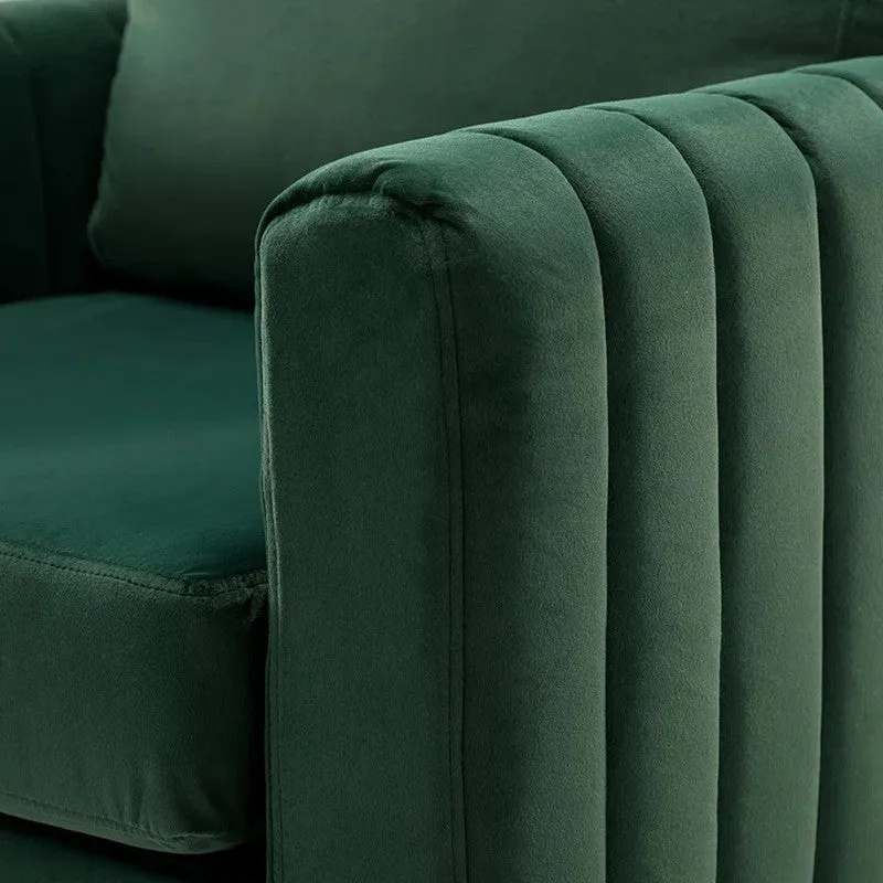 Baseo Neem Wood Accent Chair - Green media 7