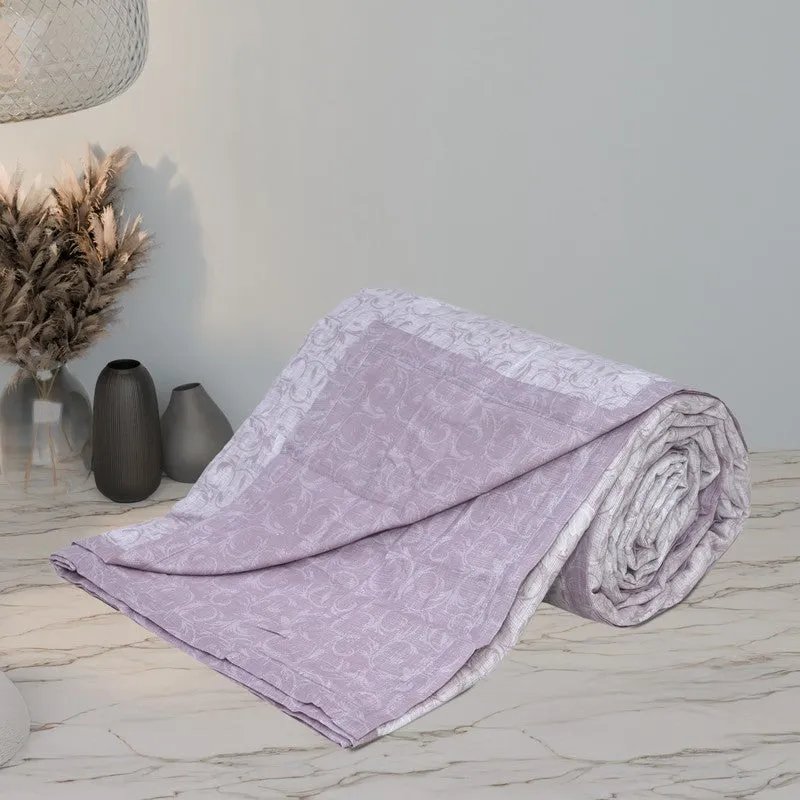 Little Petals Reversible Cotton Dohar (Purple,White) - 120 GSM media 9