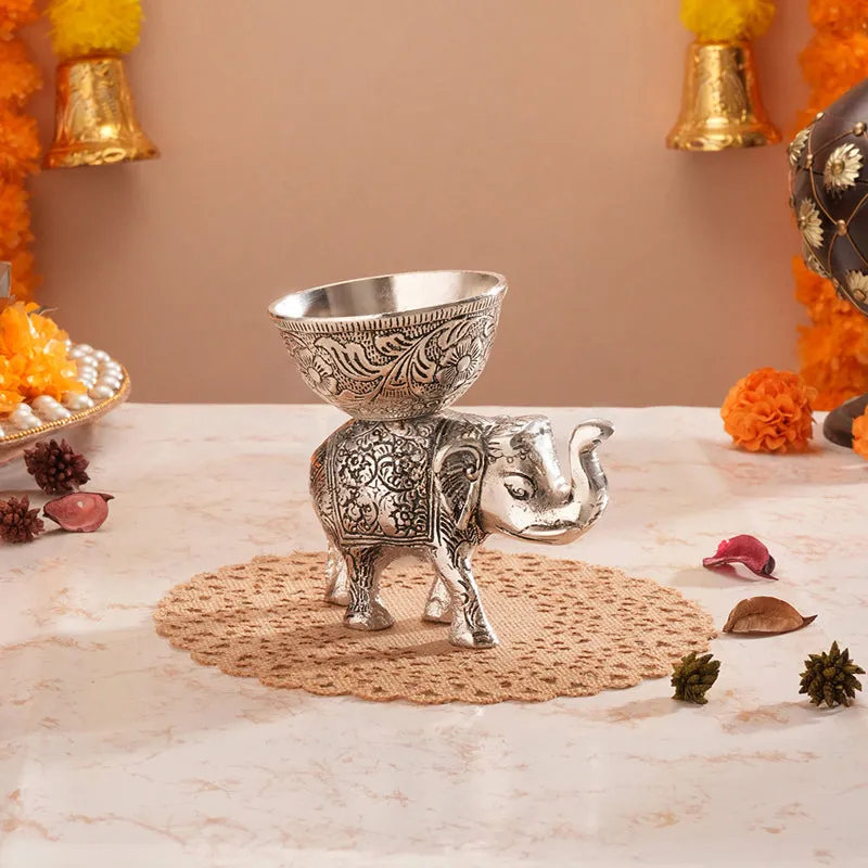 Ornate Haathi Accent Bowl media 1