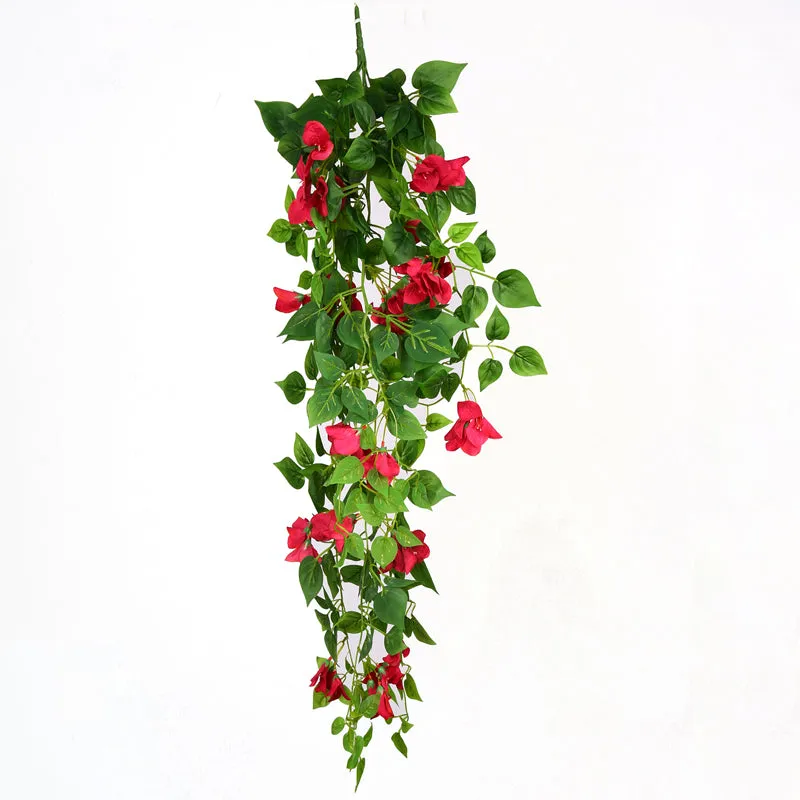 Peternia Plastic Artificial Hanging Bougainvillaea - Set Of Two media 7