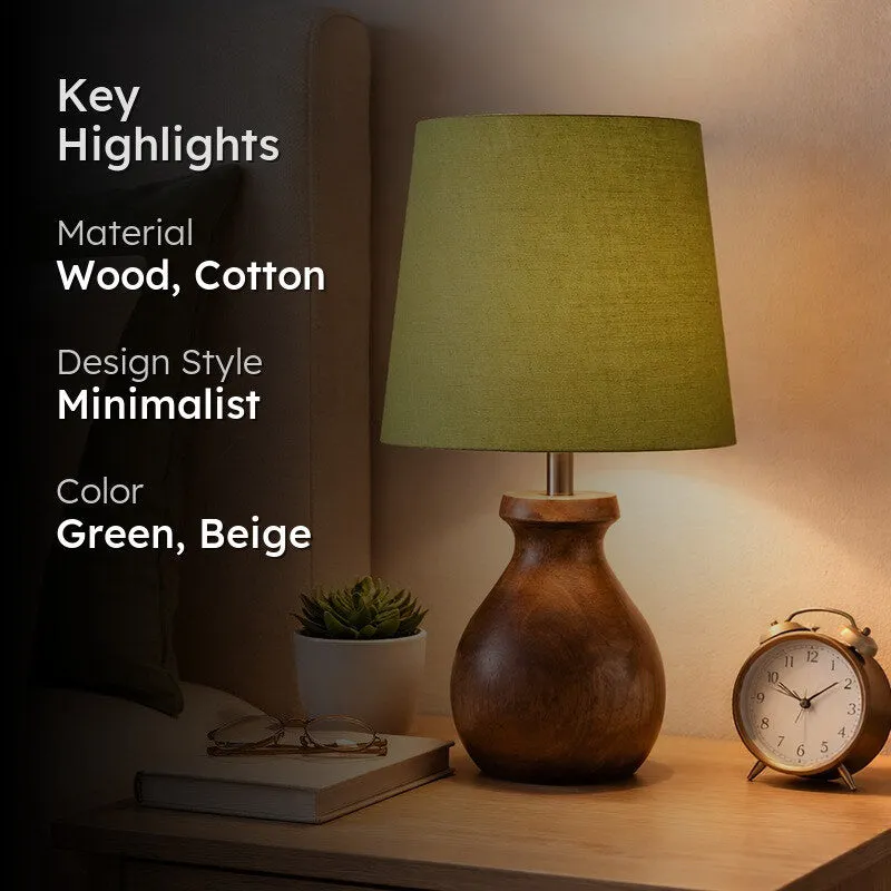 CleanGlow Wooden Table Lamp media 2
