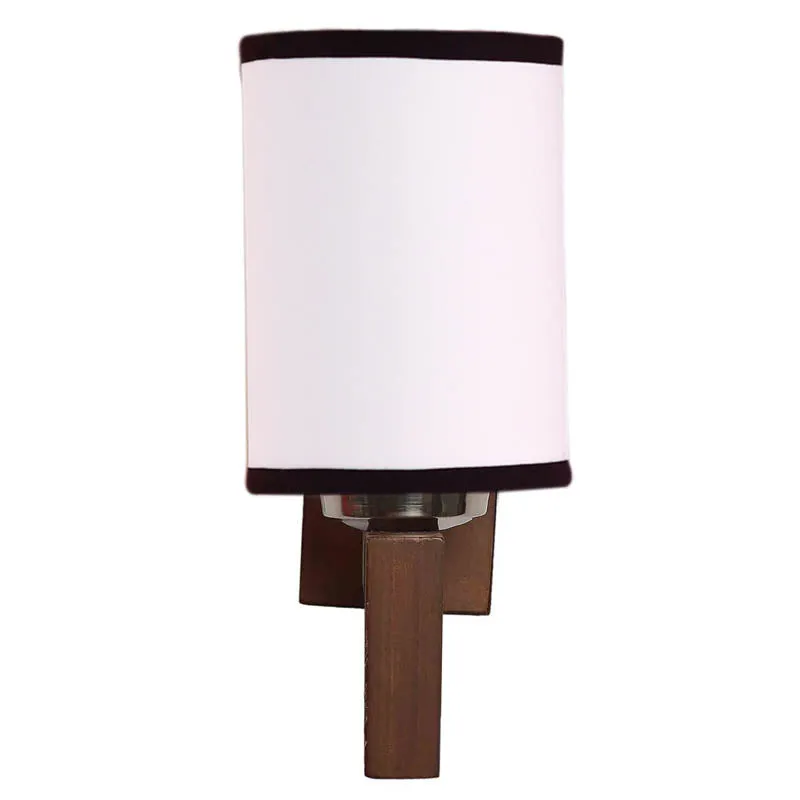 Vouguish Cylindrical Wooden Wall Lamp media 6