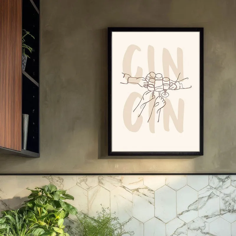 Wine Words Archival Canvas Wall Art - Black media 3