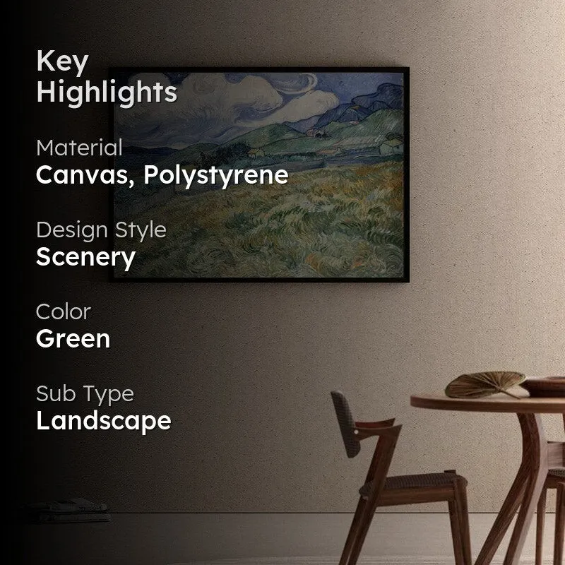 Landscape from Saint Remy By Vincent Van Gogh - Black Frame media 2