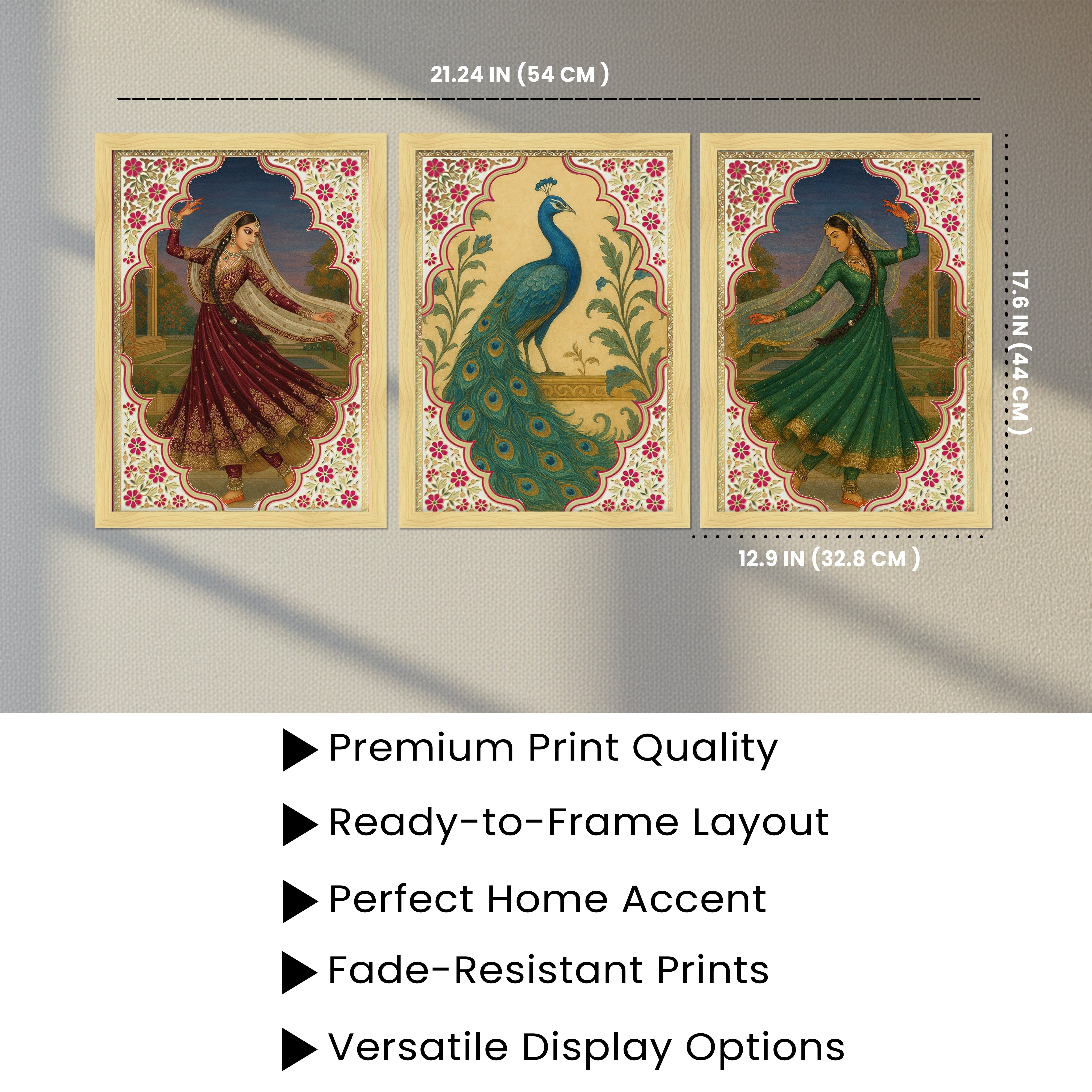 Royal Nritya Indian Wall Art - Set Of Three media 4