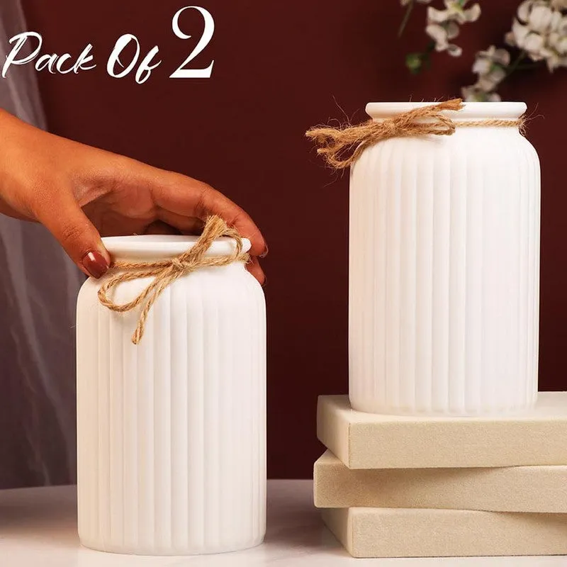 Rustic Ribbon Vase - Set Of Two media 3