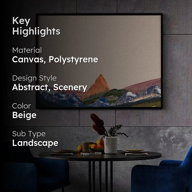 Aesthetic Landscape Canvas Wall Painting - Black Frame media 2
