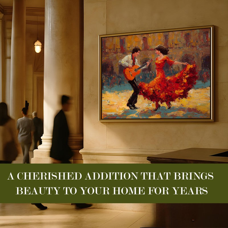 Scarlet Dance Canvas Wall Painting With Frame media 7
