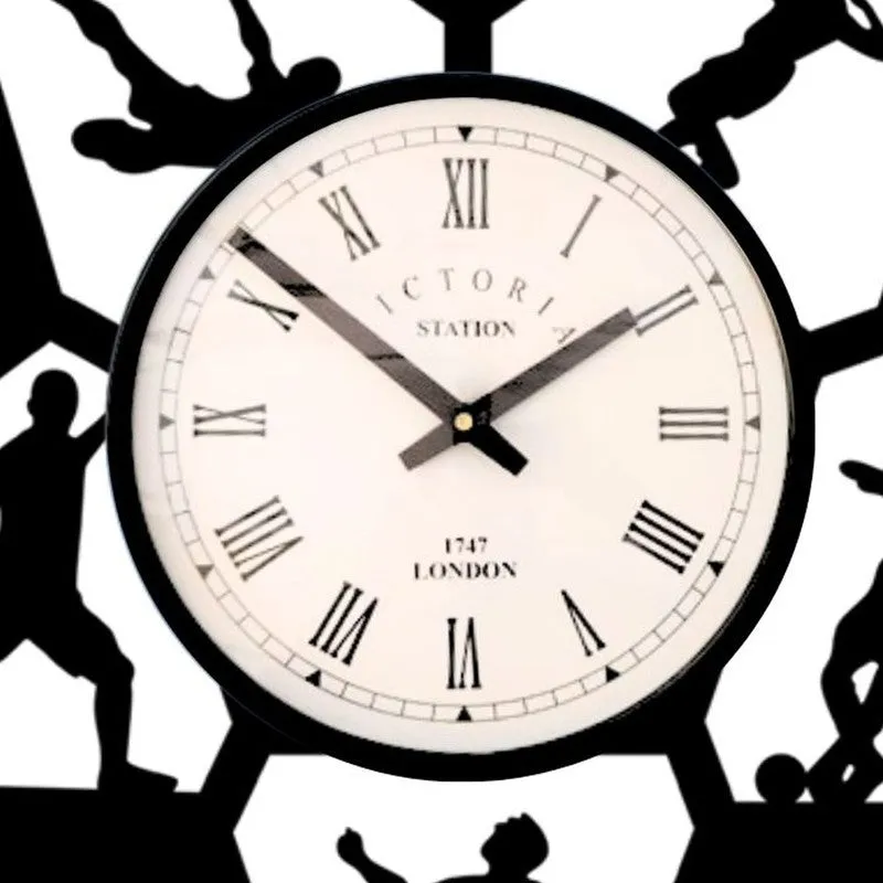Goalex Steel Analog Wall Clock - Black media 5