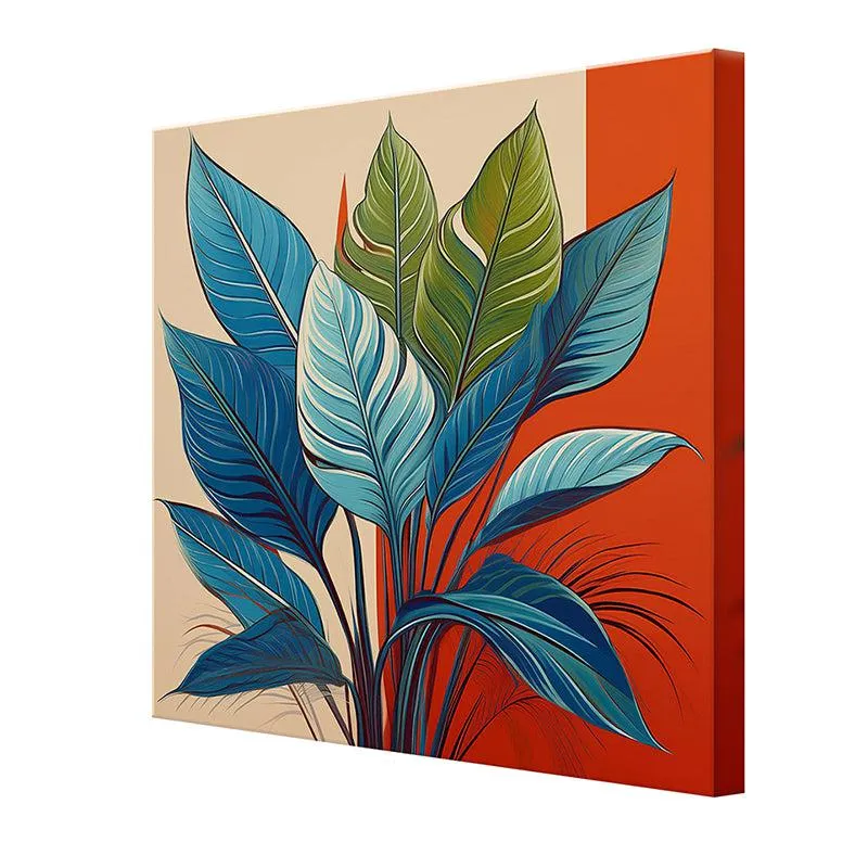 Leafy Branch Poly Canvas Wall Painting media 4