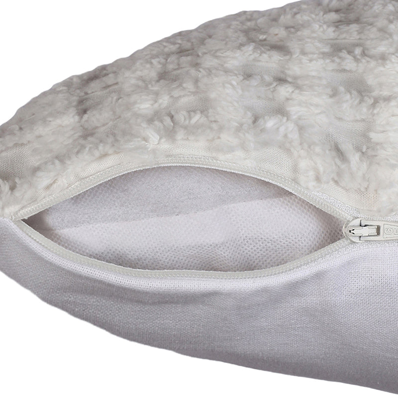Snug Checks Tufted Cushion Cover - Set Of Two media 4