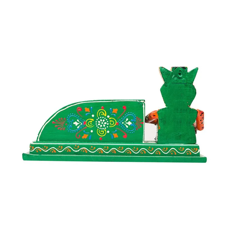 Handcrafted Wooden Musician Stationary Stand - Green media 6