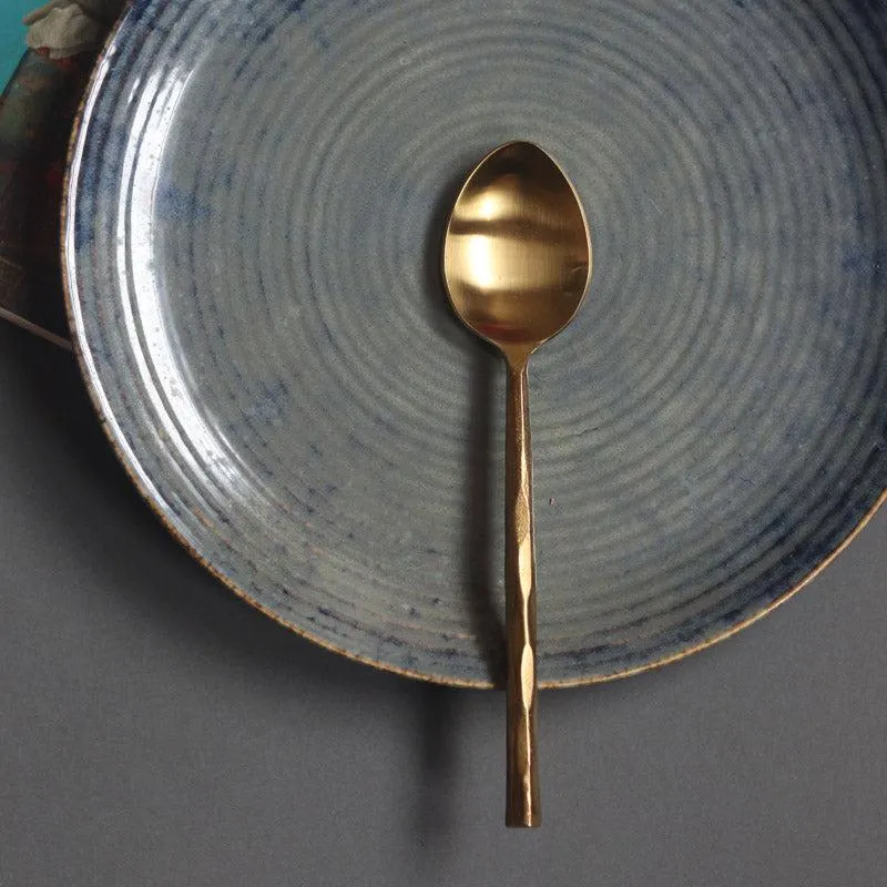 Himo Gold Hammered Tea Spoon media 1