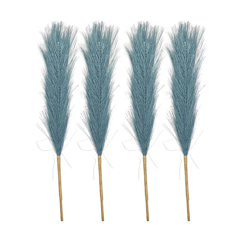 Feathery Pampas Artificial Stems (Blue) - Set Of Four media 4