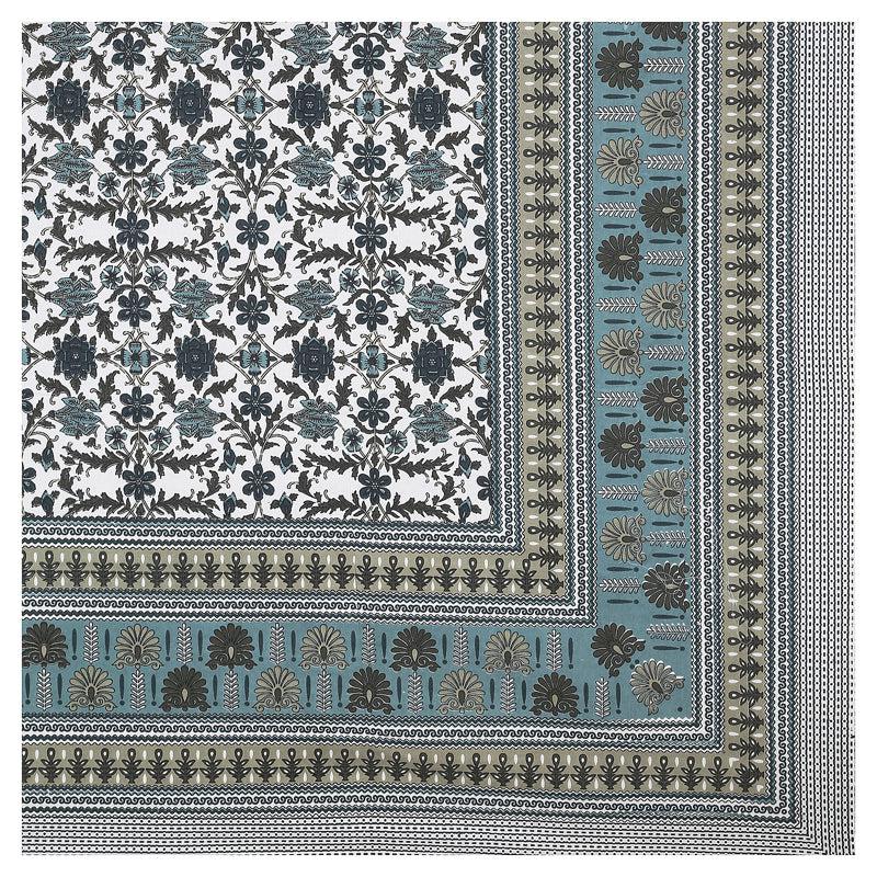 Dakini Ethnic Cotton Bedsheet (Green) - 180 TC media 4