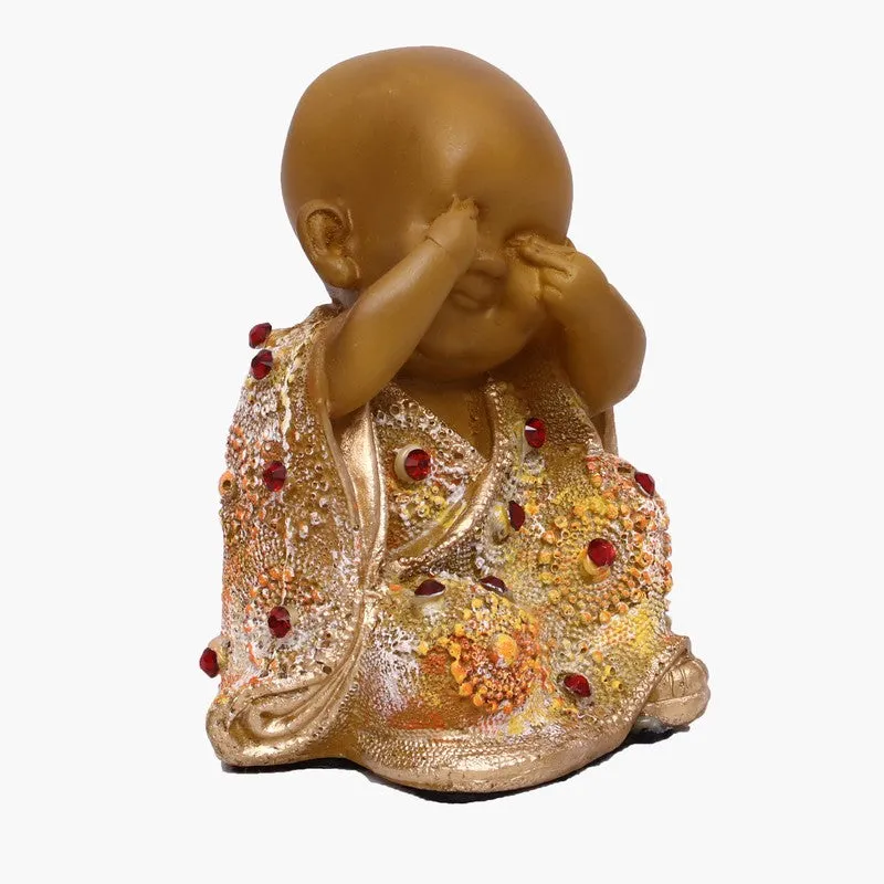 Harmony Laughing Buddha Showpiece - Brown media 3